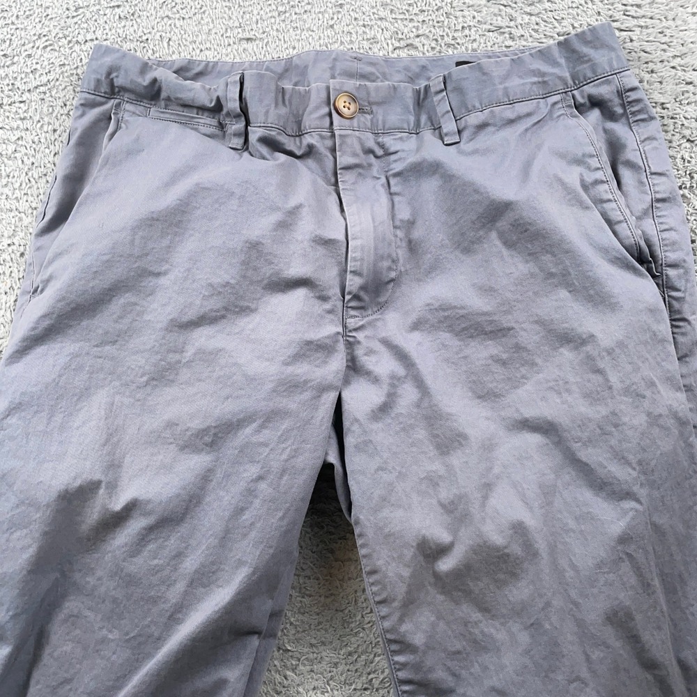 Bonobos Pants Mens 33x30 Grey Chino Stretch Casual Cotton Twill Slacks